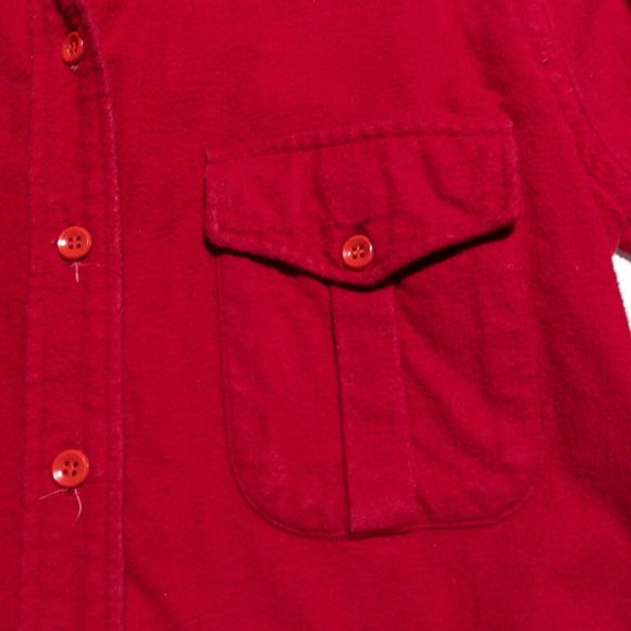 Vintage L.L. Bean Chamois Flannel Women's 12 Heavyweight Red Script Tag 70s - Picture 5 of 7